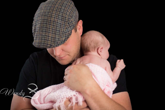 father and baby portrait